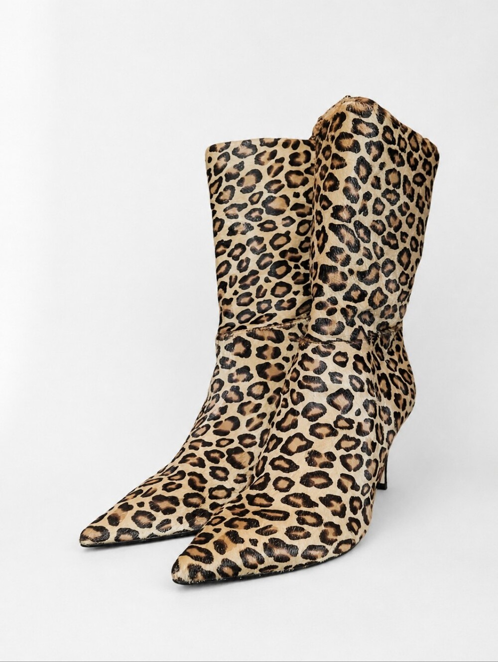 TAMARA MELLON | Leopard Pony Hair Mid-Calf Boots Size 37.5 / US 7